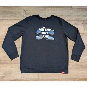The North Face Defend Our Land Sweatshirt Adult Size XL Black Crewneck